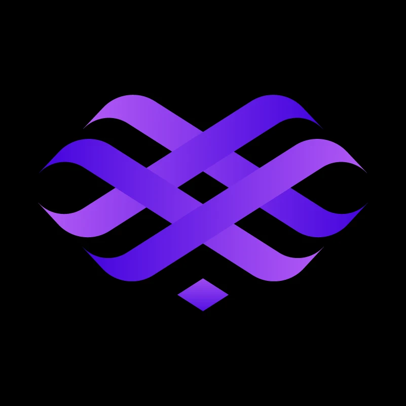 Purple woven infinity knot icon