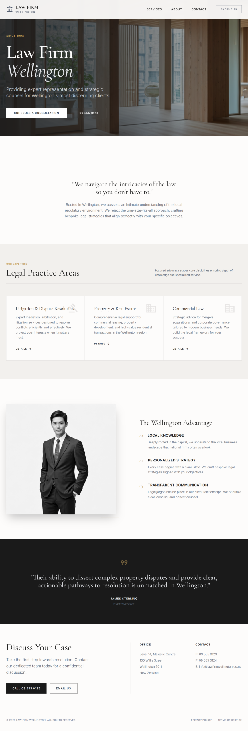 Wellington Law Firm Website Design