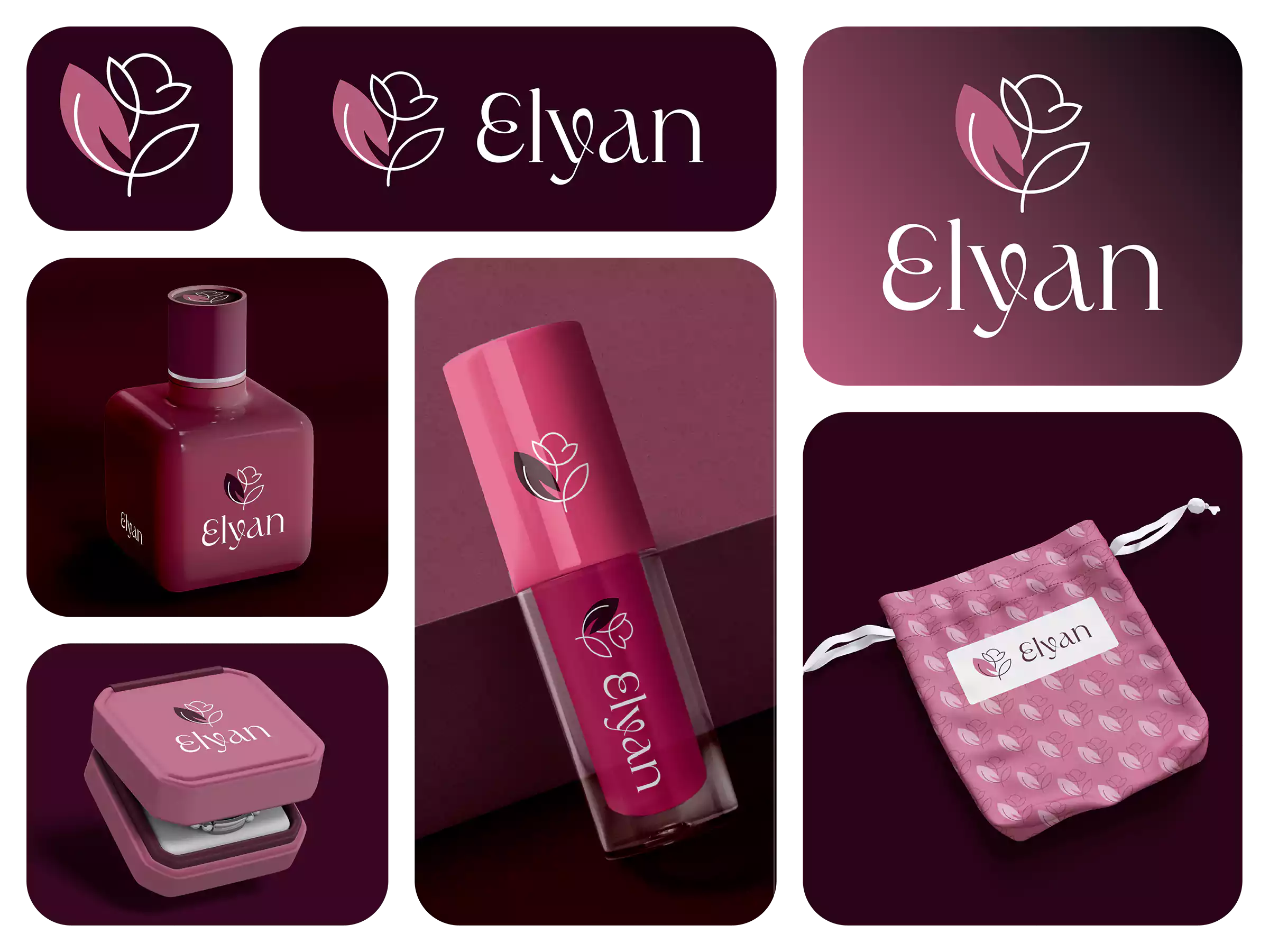 Elyan Cosmetics Brand Logo Design