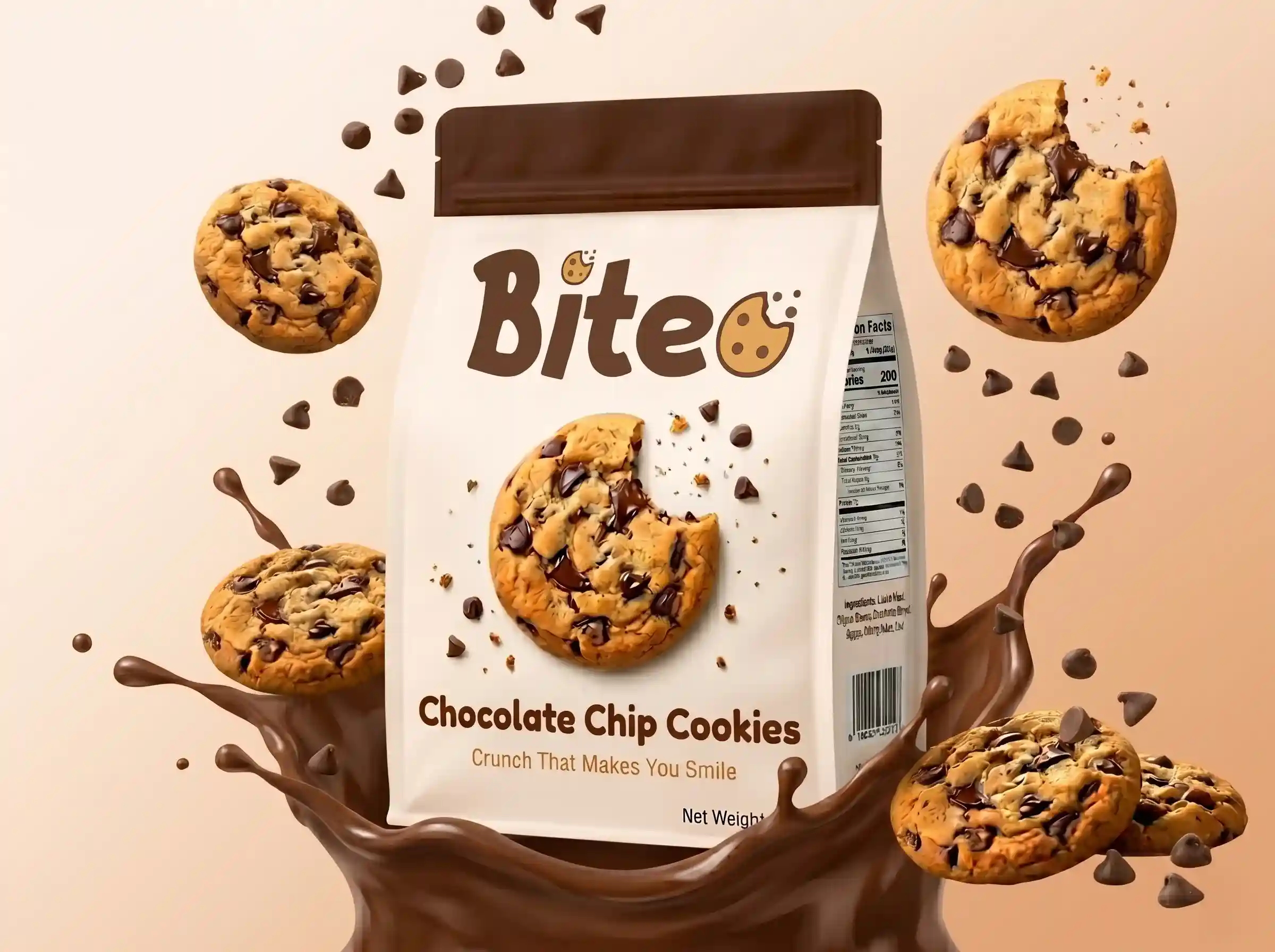 Biteo Bakery, Cookie Packaging Design